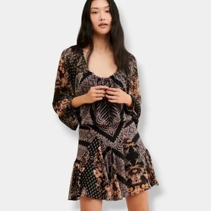 Free People seven wonders open back boho Mini Dress